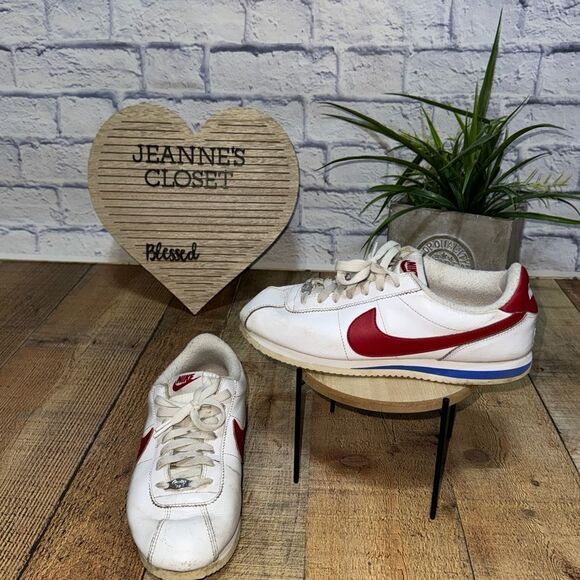 RARE Nike Cortez ‘72 Premium White/Red/Blue OG Gump Soft Leather Women’s 8 - Picture 11 of 12
